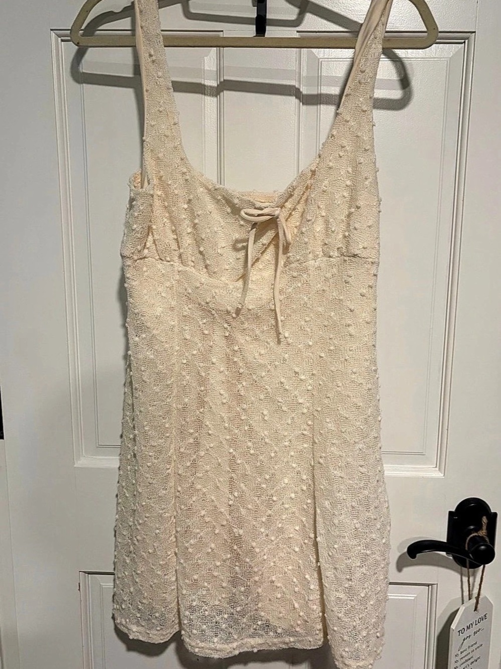 Lulus Parisian Summer White Swiss Dot Tie-Strap Mini Dress Swiss Dot Tie-Strap